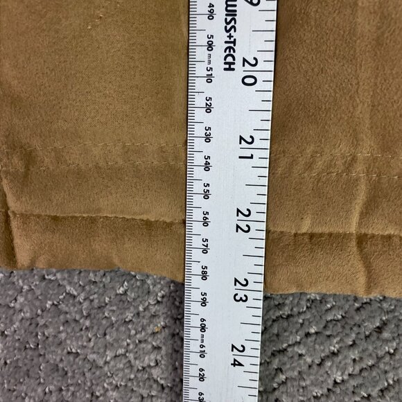 LL Bean Goose Down Puffer Vest Women's Medium Petite Tan Sherpa Collar Full Zip - Picture 9 of 10